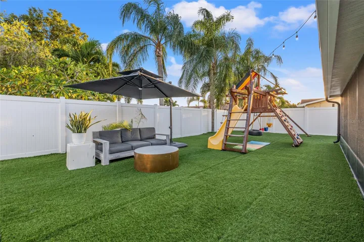 Backyard with Artificial Turf