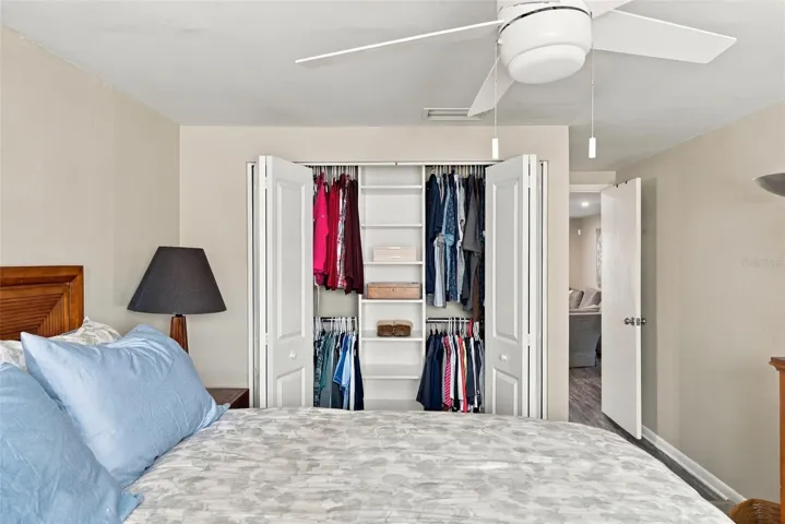Master closet with custom closet system