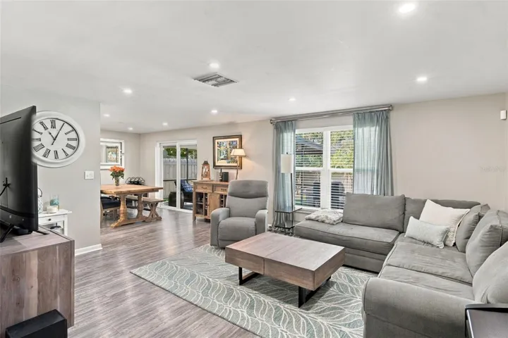 Living room - 2022 Lux. vinyl flooring, new lighting