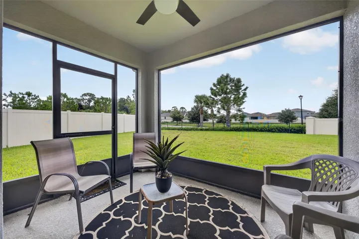 Screened in Porch overlooking Large Back Yard