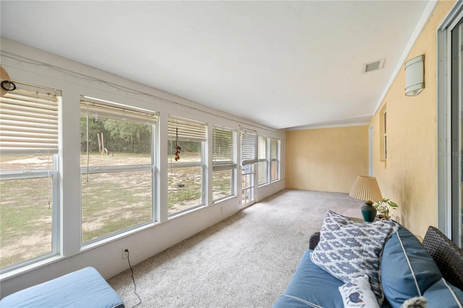 SUNROOM PREPPING STUFF  TO MOVE &amp; LOOKING PAST KITCHEN PASS-THRU WINDOW TO INSIDE LAUNDRY ROOM DOOR