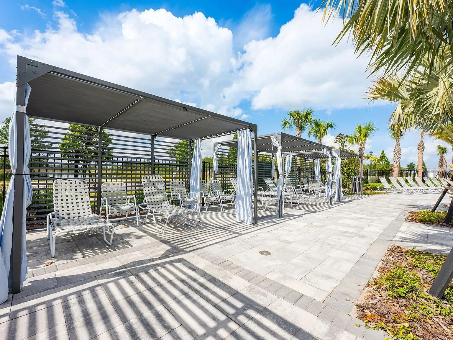 Poolside cabanas