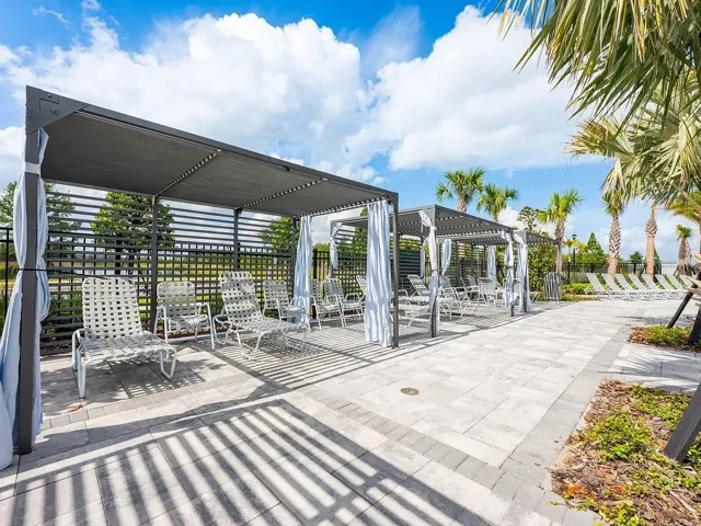 Poolside cabanas