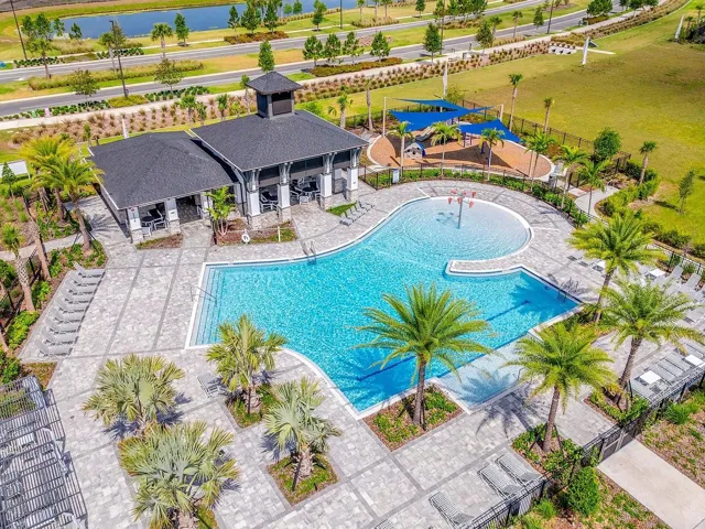 Community pool aerial