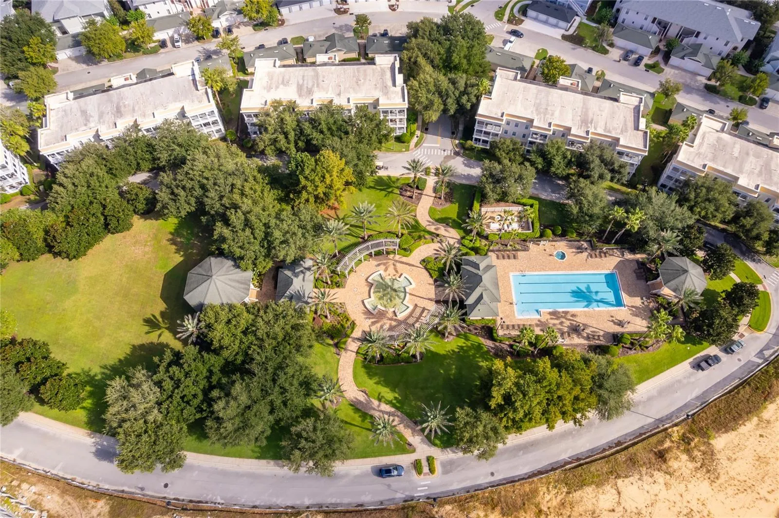 One of the many community pools