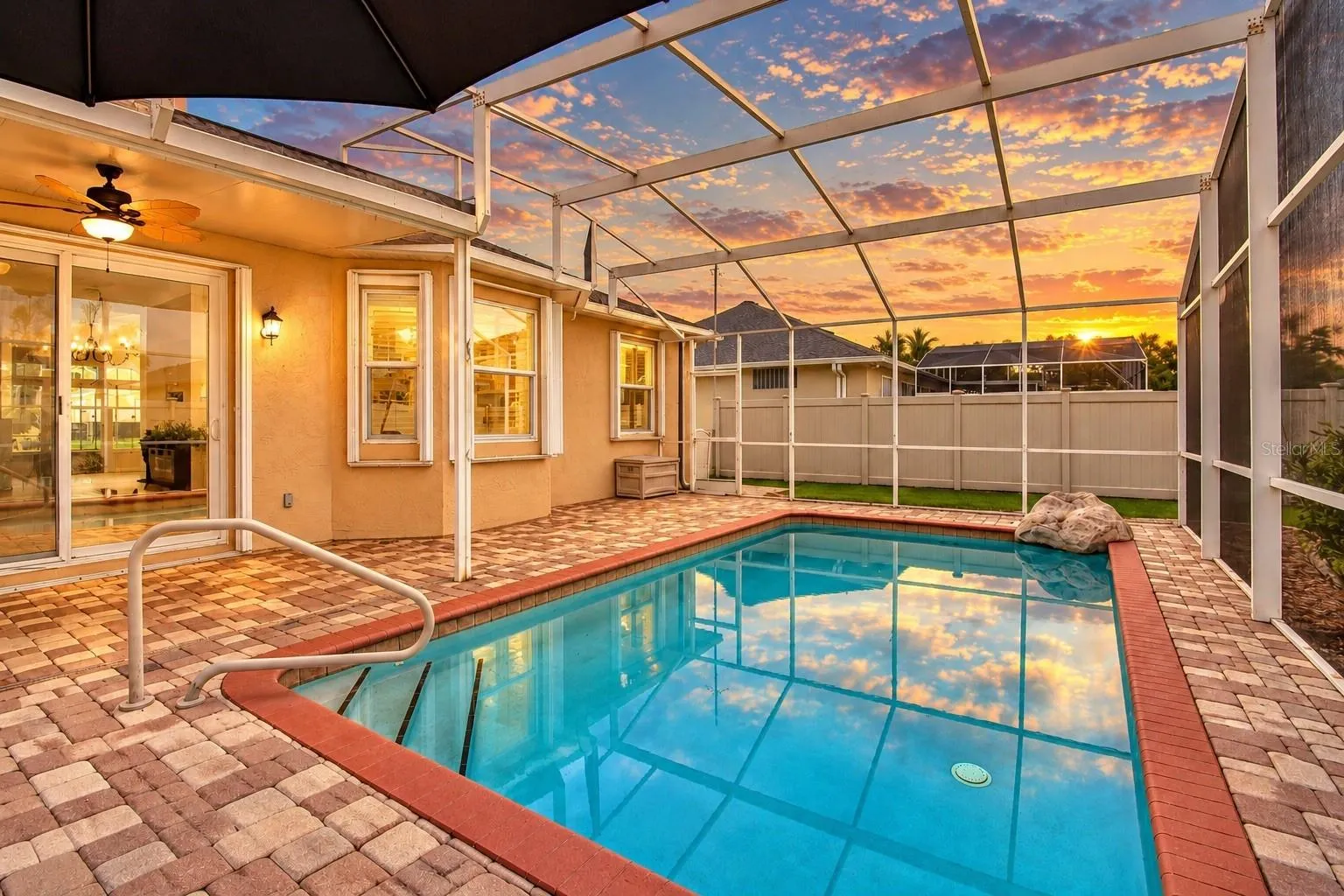 Solar heated pool