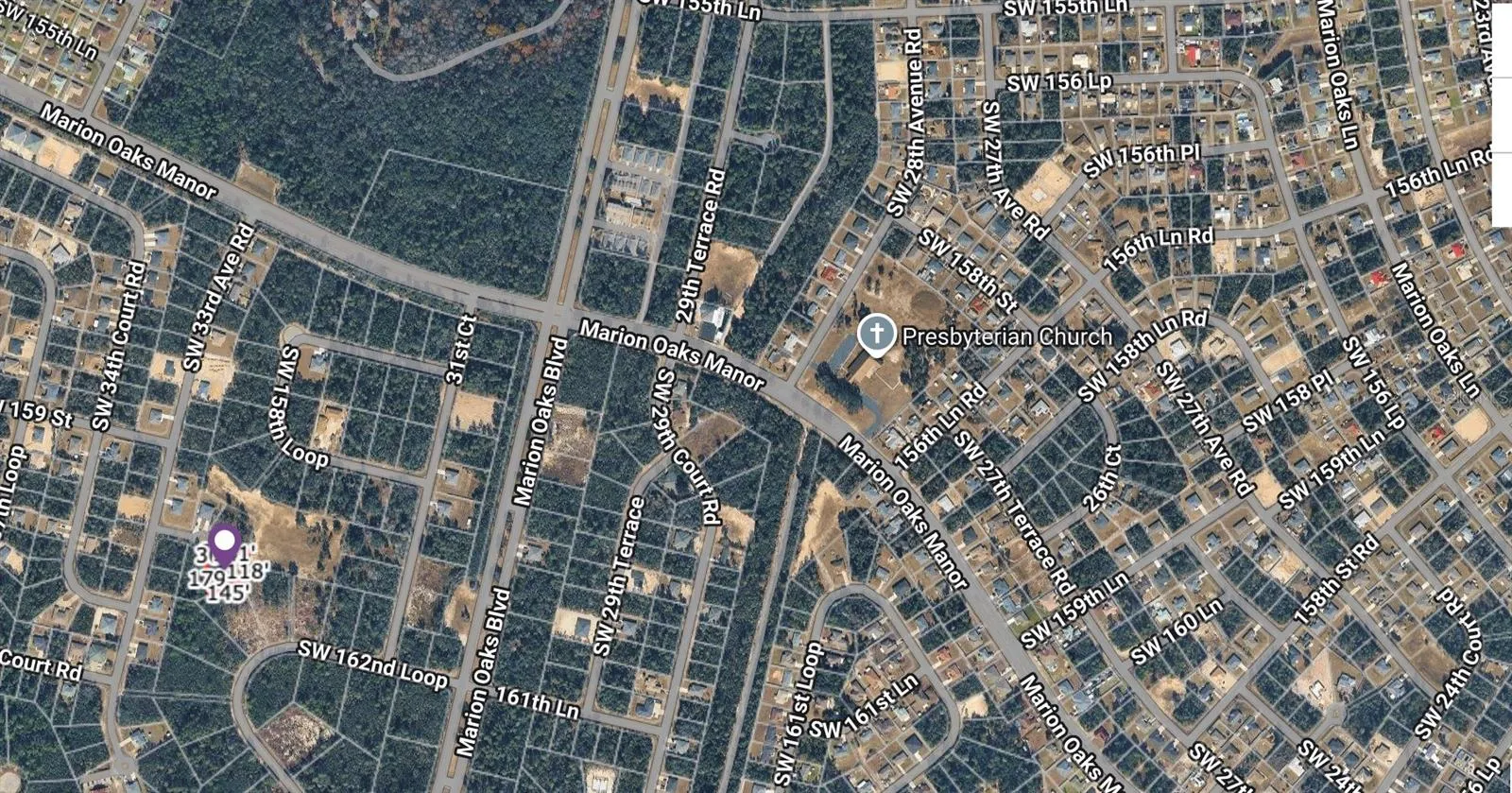 Aerial view with parcel location highlighted. Boundary lines are approximate.
