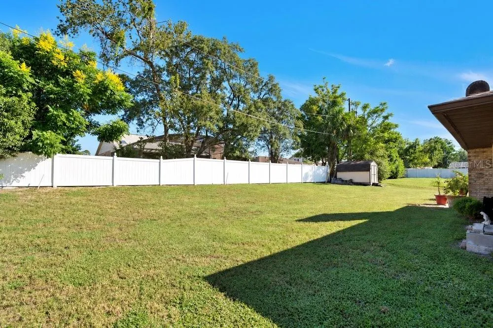 Backyard with Tool Shed
