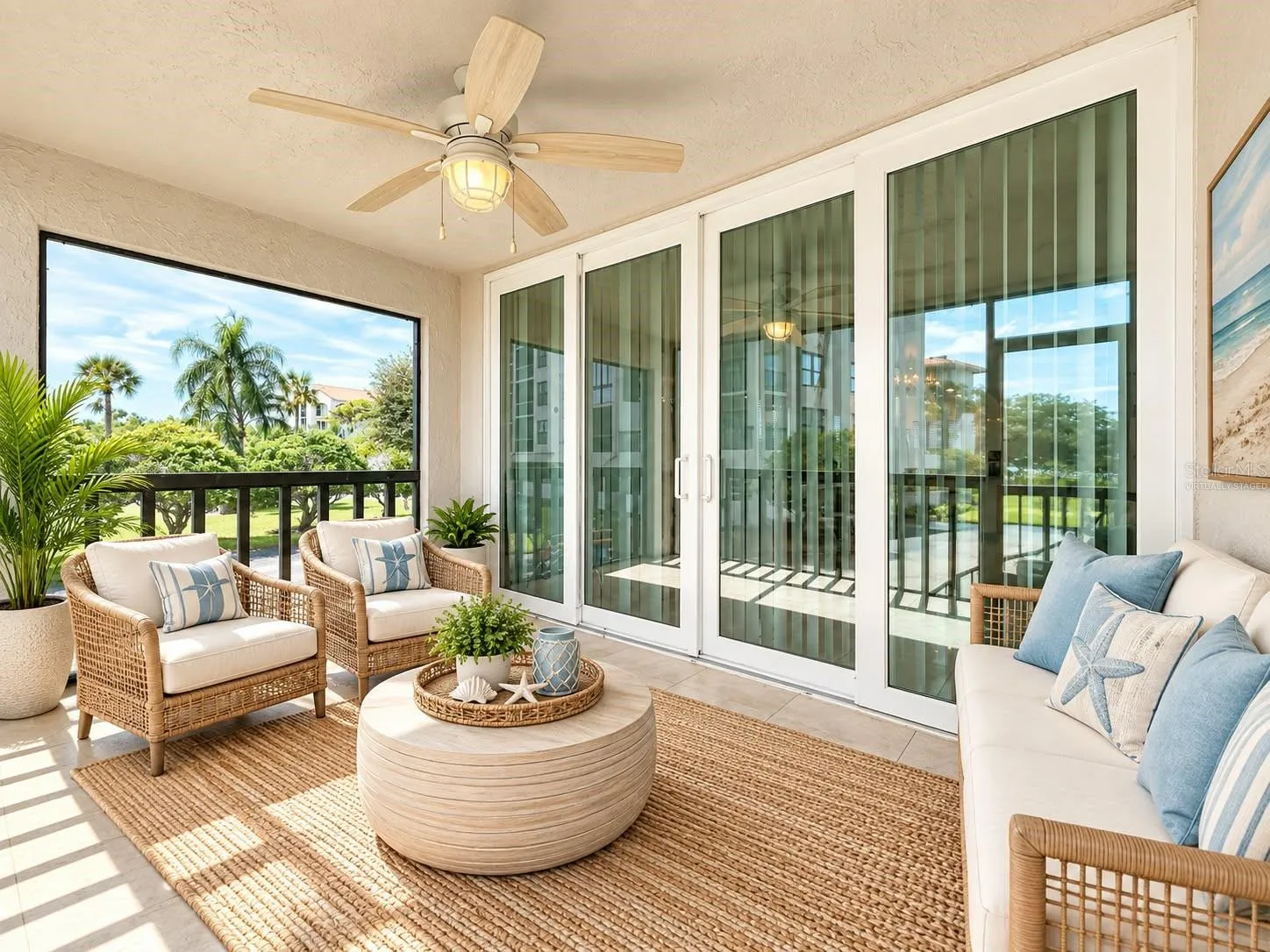 Virtually staged porch