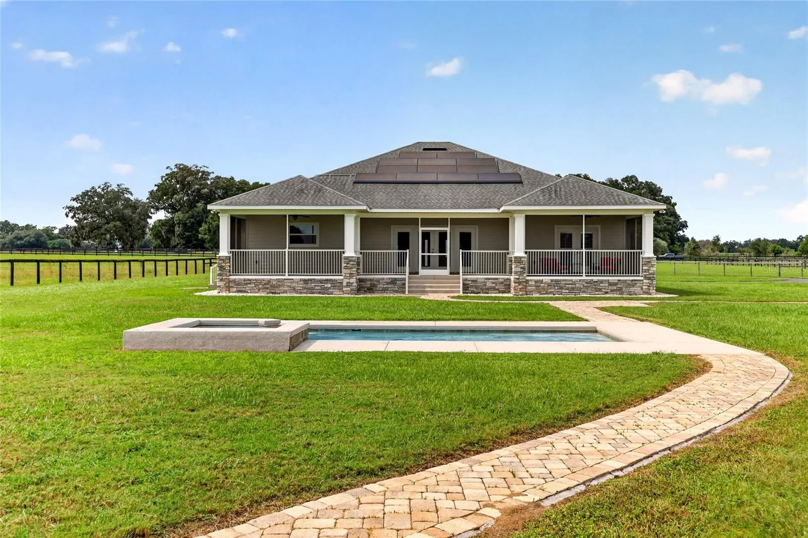 Heated Saltwater Pool with Spa.
