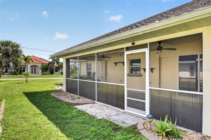 Rear Yard View - West Elevation