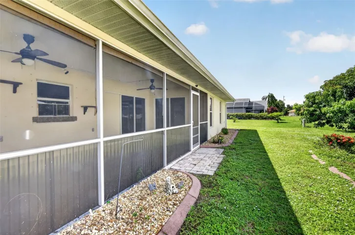 Rear Yard View - East Elevation