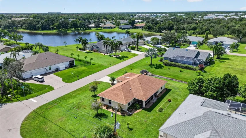Aerial - Views of Lake Henry to the southwest