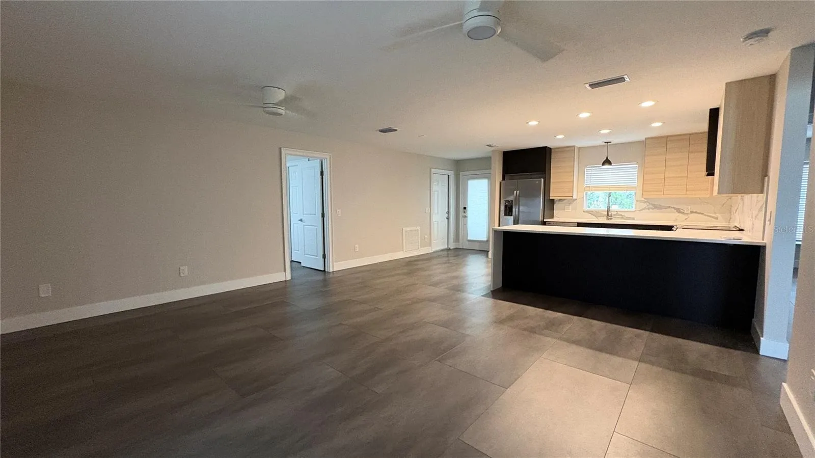 View of breakfast Bar from Living/Dining room