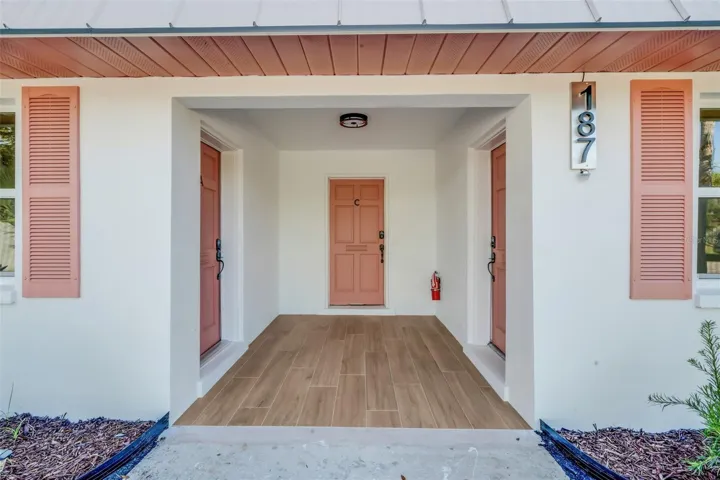 entrance for all 3 units in the house