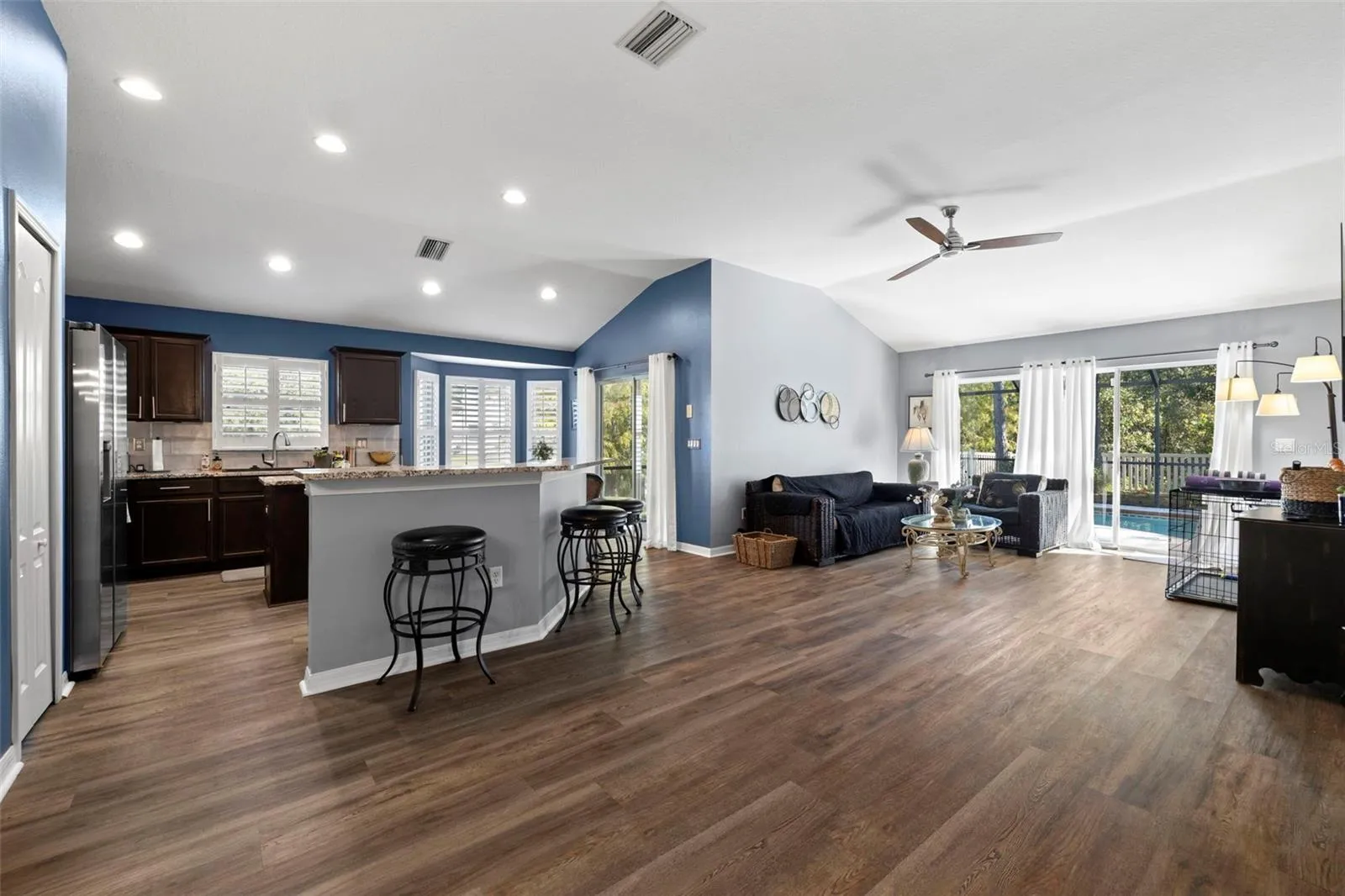 Bright with plenty of natural light.