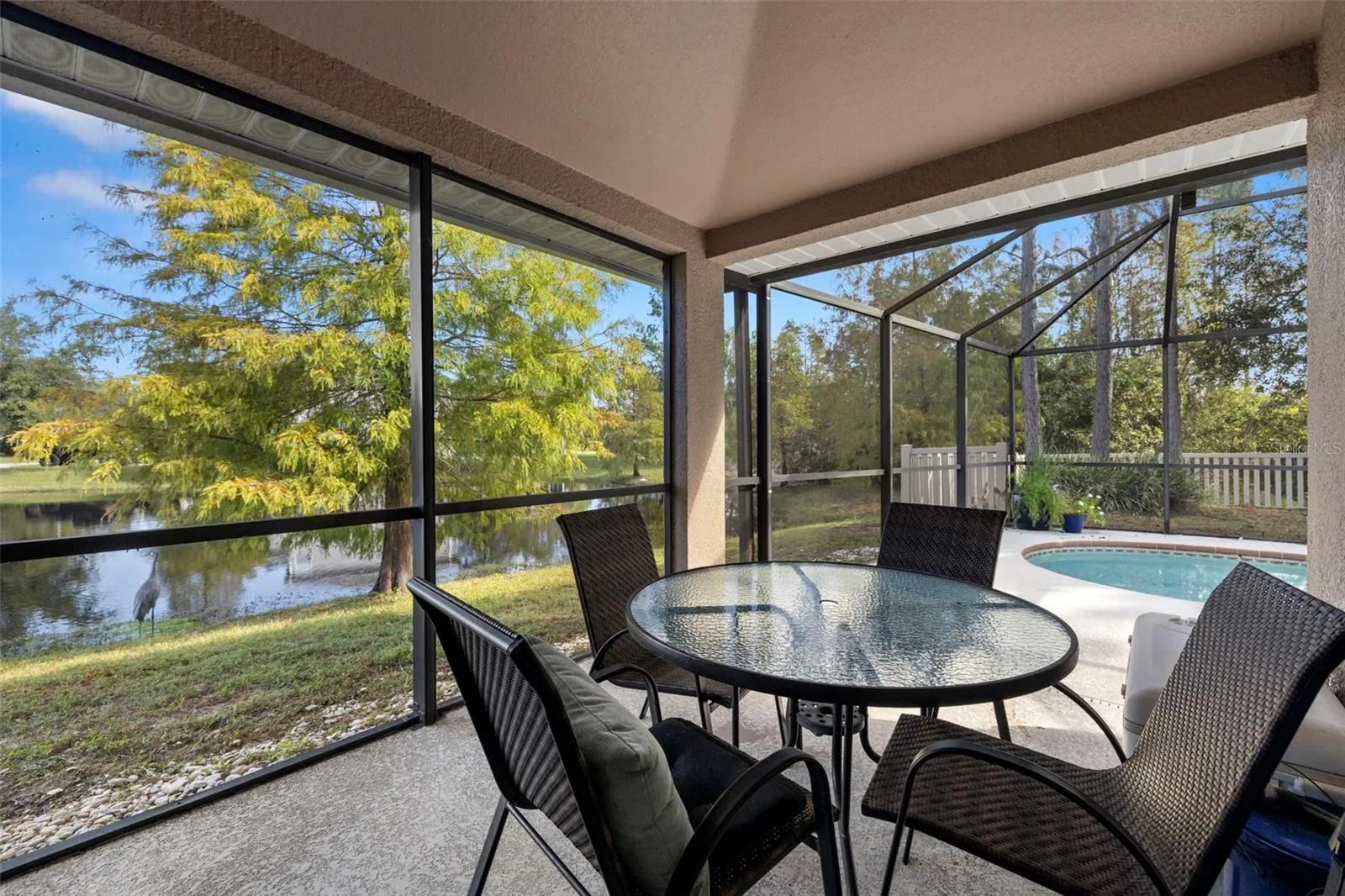Serene and peaceful views of the pond and conservation areas behind the house.