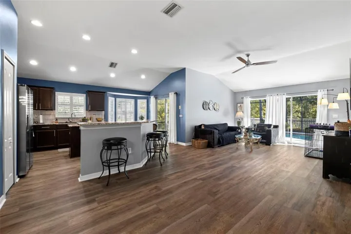 Bright with plenty of natural light.