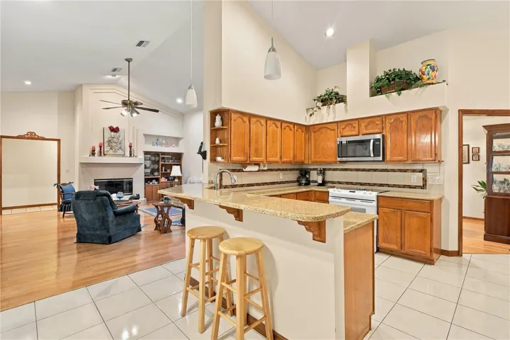 Kitchen with living room