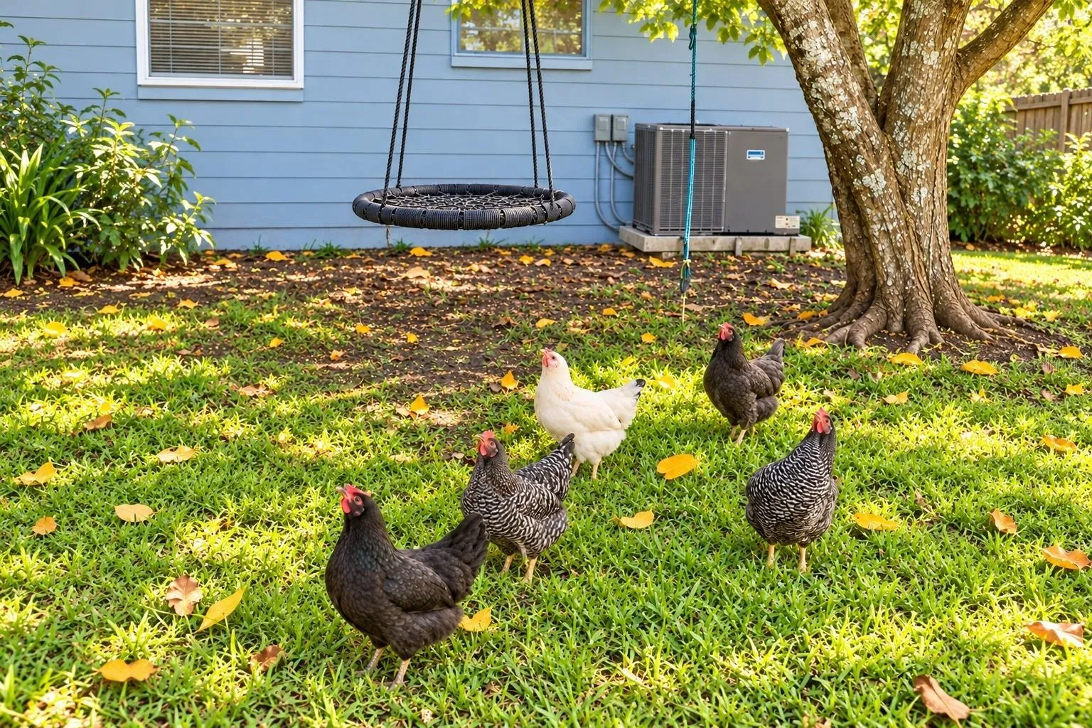 •Fresh eggs and Florida sunshine! A backyard with room for a chicken-friendly lifestyle.