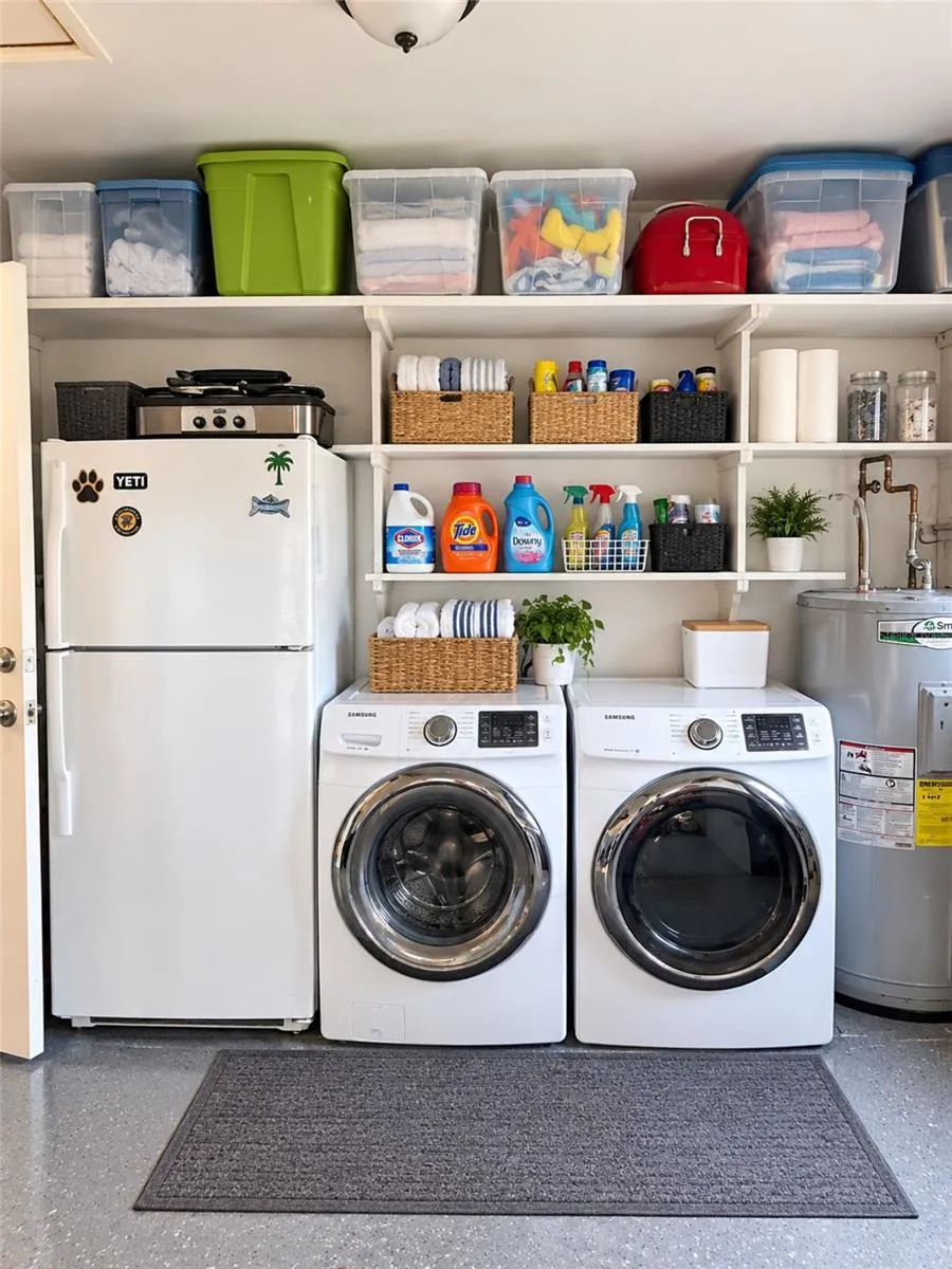 Garage laundry area