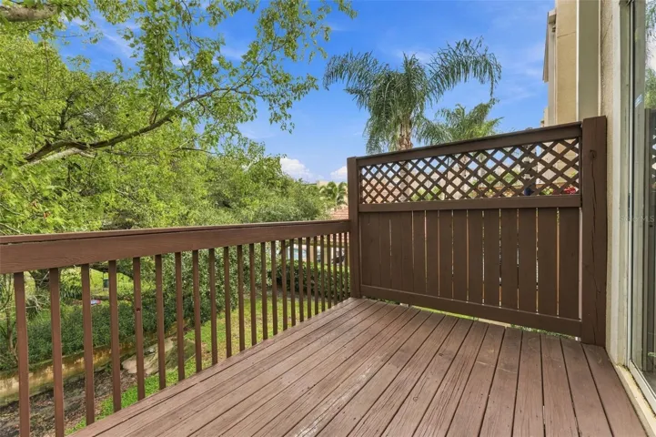 Balcony off kitchen