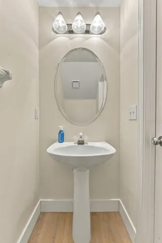 Half bathroom off the kitchen