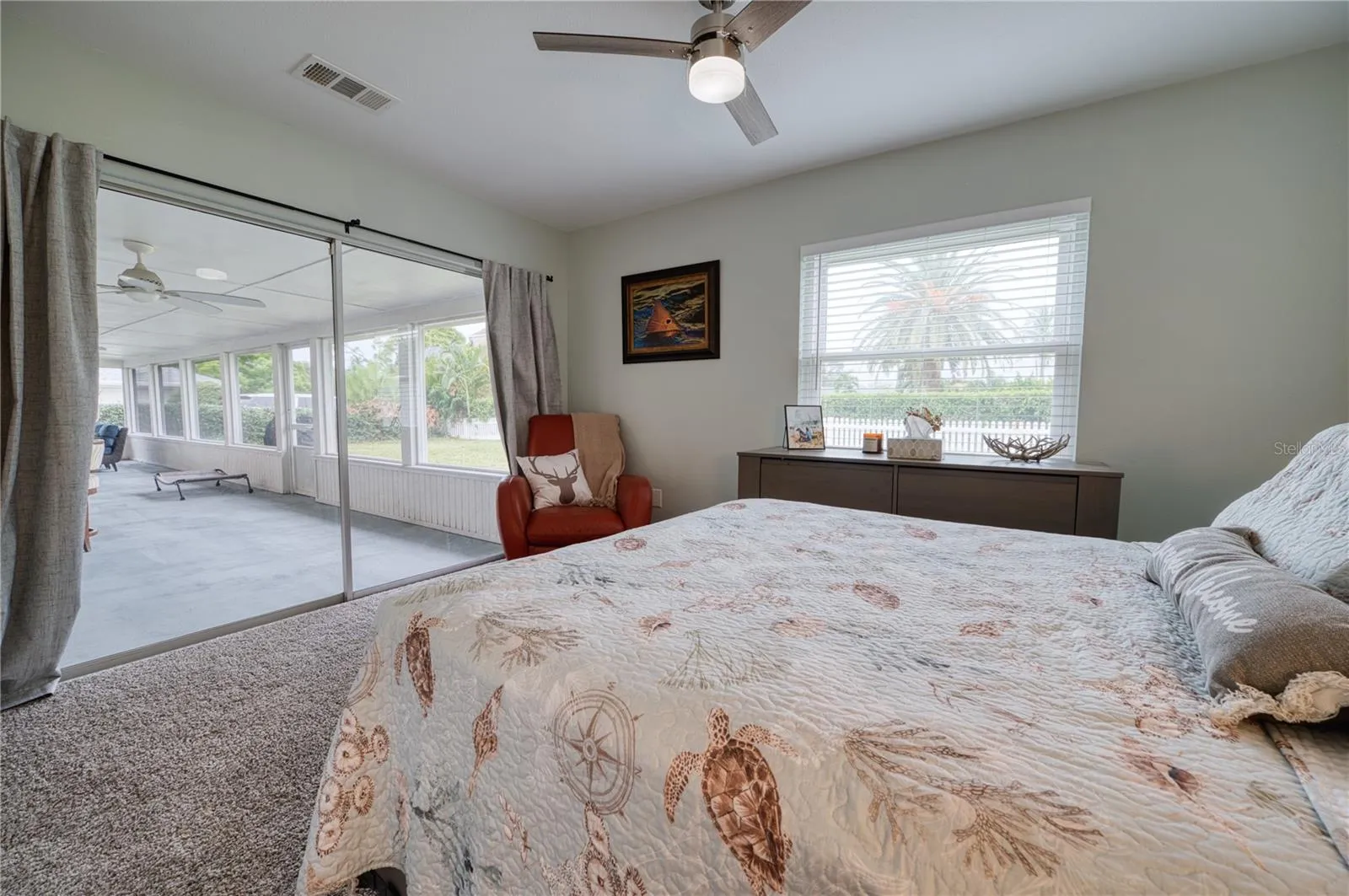 2nd Bedroom with Slider Doors out to the Back Lanai