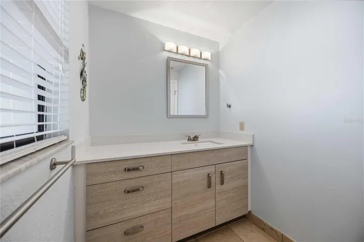 Bathroom with updated vanity