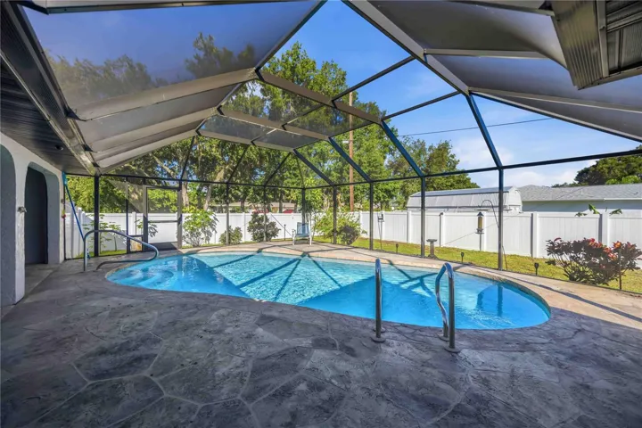 Pool and lanai under screened enclosure