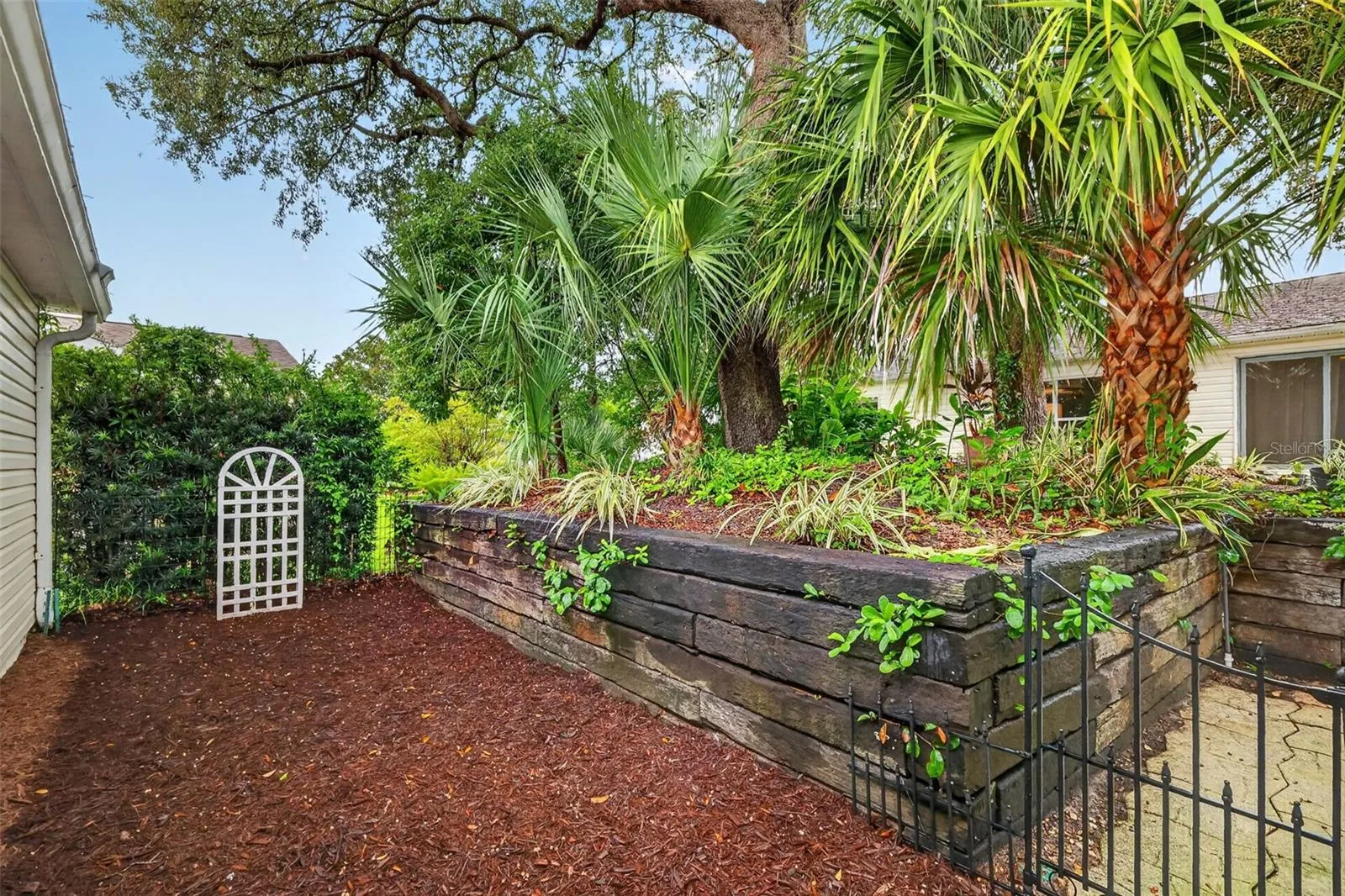 Private Rear Yard with Mature Landscaping
