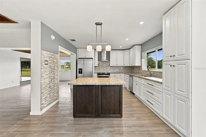 View from dining into kitchen