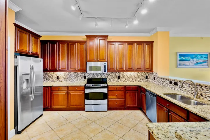 Oversized kitchen with tons of storage and counterspace.