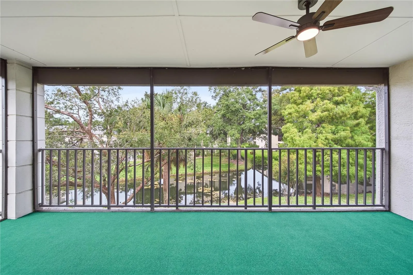 Screened In Patio With Pond View