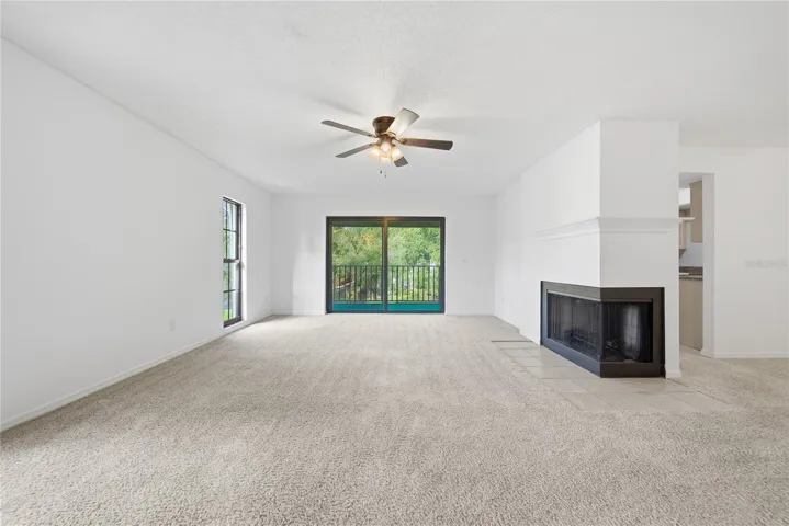 Living Room With Fireplace
