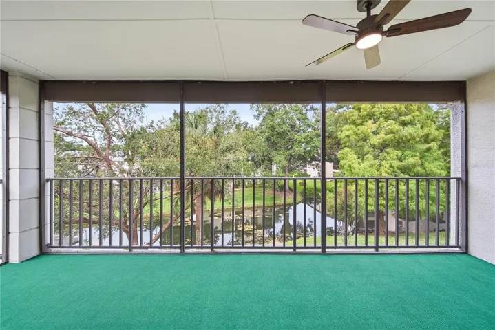 Screened In Patio With Pond View