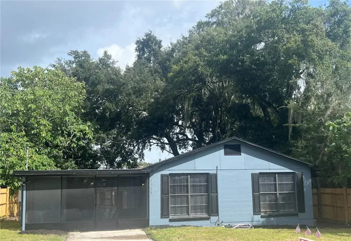 Has large private backyard with patio!