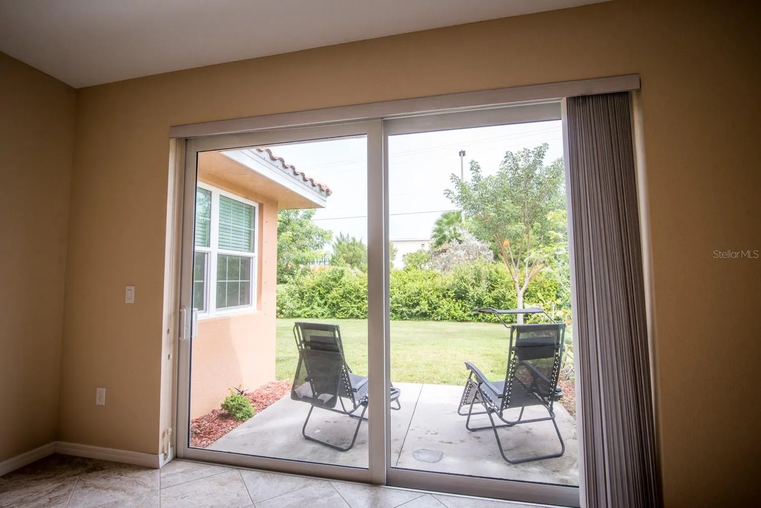 Sliding glass doors off the living room