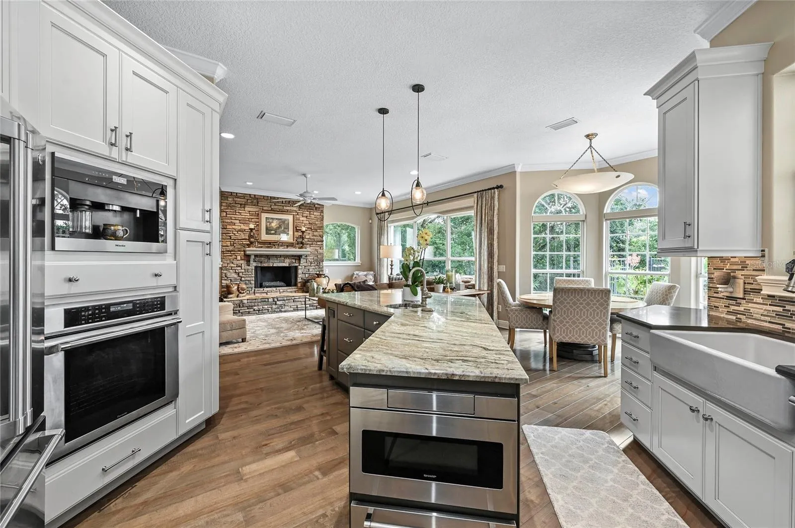 Kitchen Overlooks Family Room