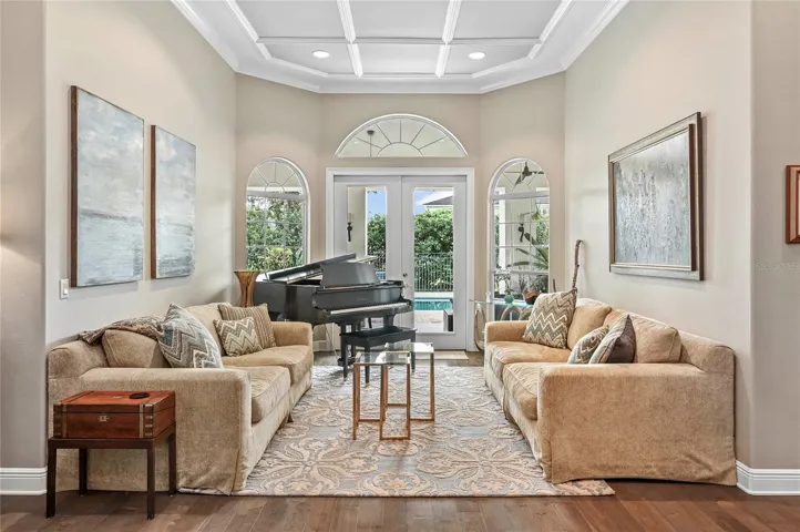 Light and Bright Living Room with Access to Rear Patio Area