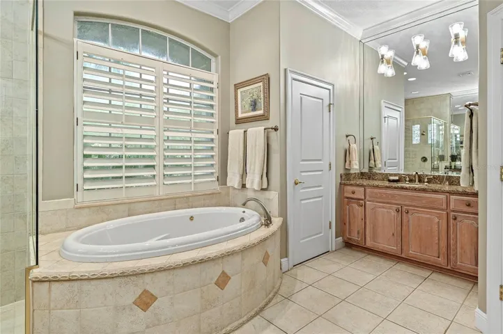 Dual Vanities with Granite Countertops