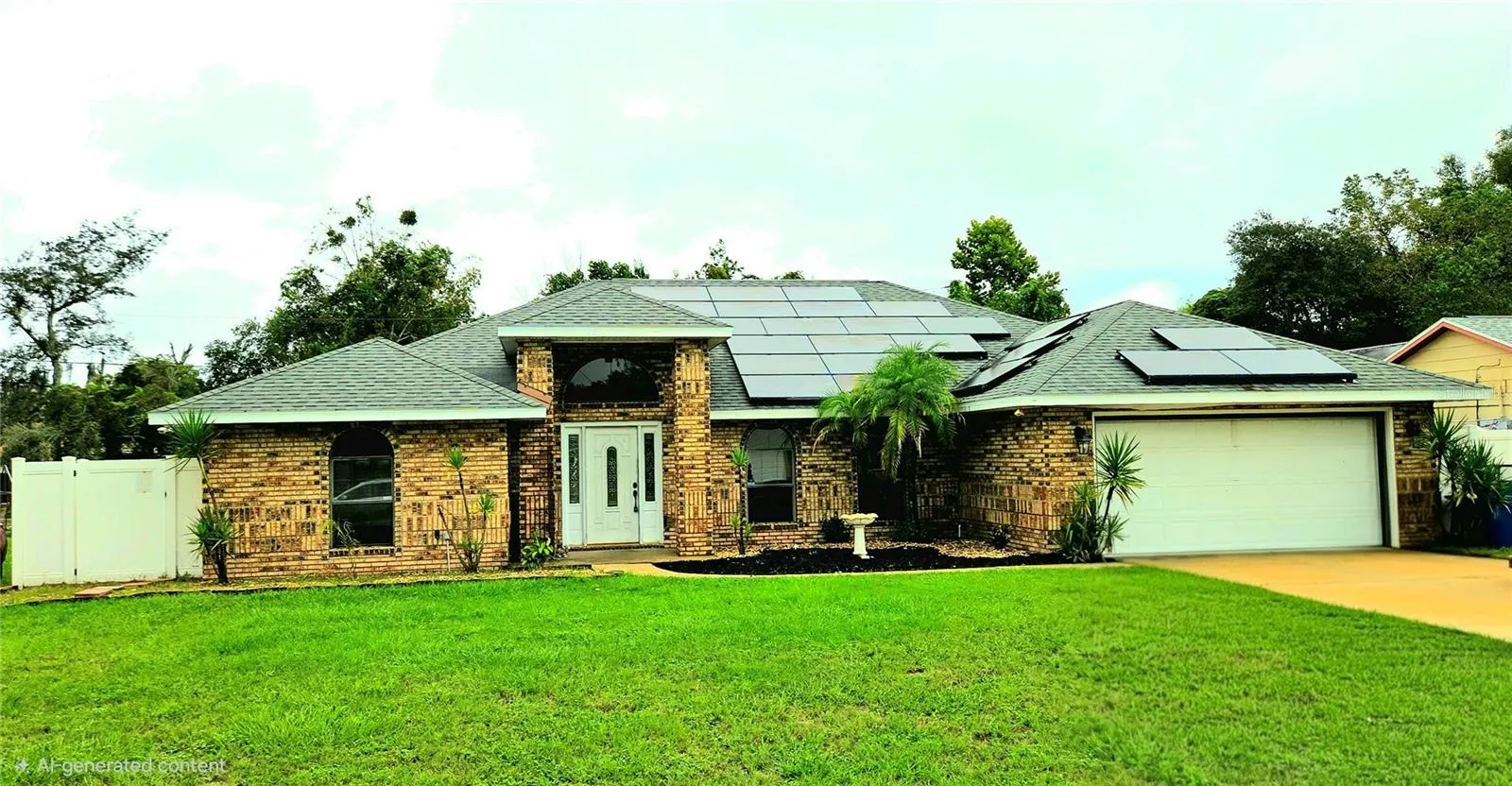 Large home with solar, fenced in, and pool.