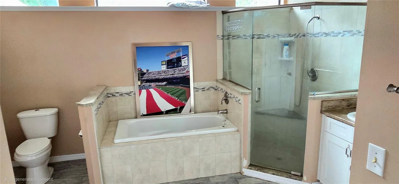 primary bath, whirlpool tub and separate shower
