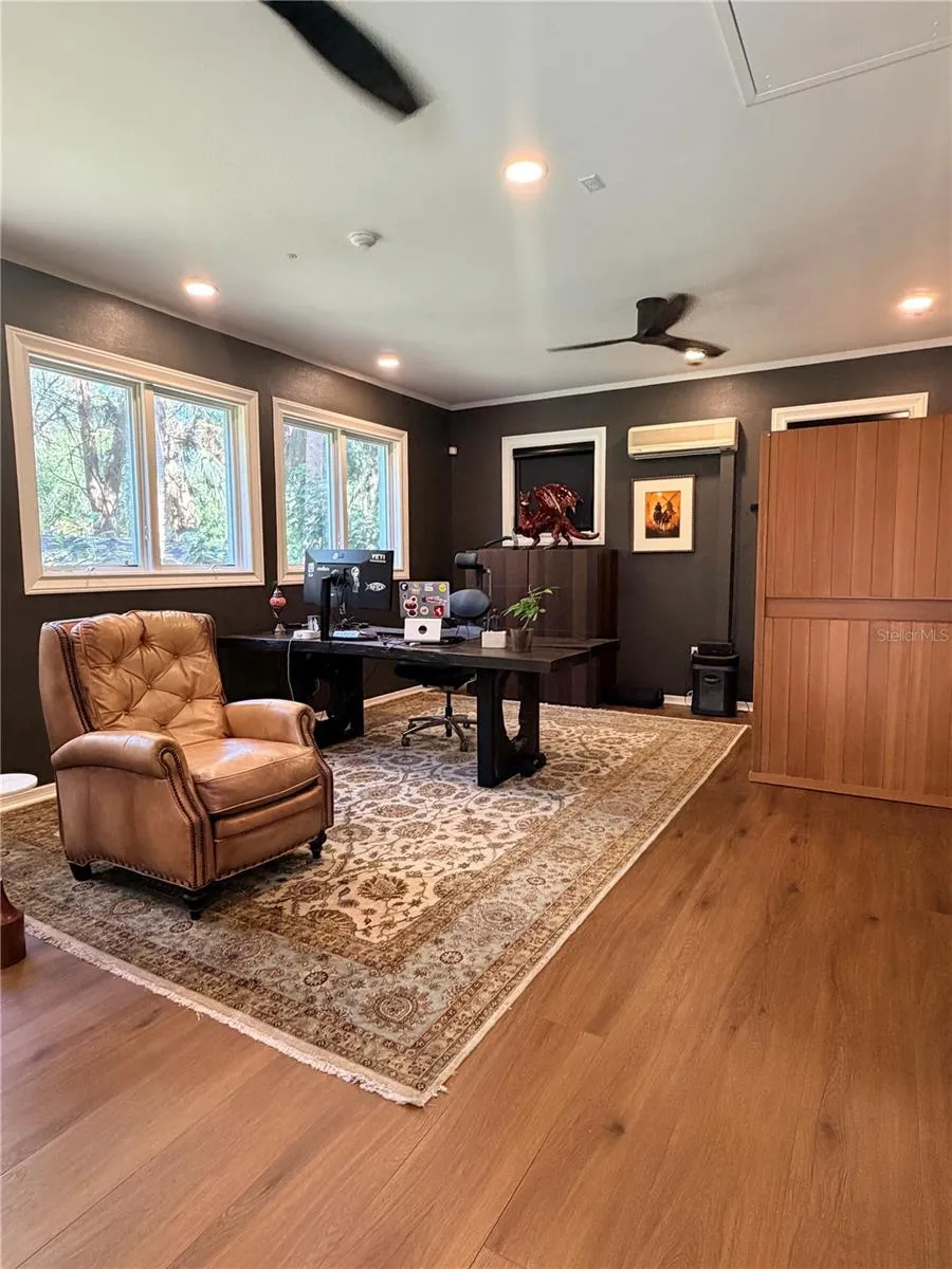 Office behind garage