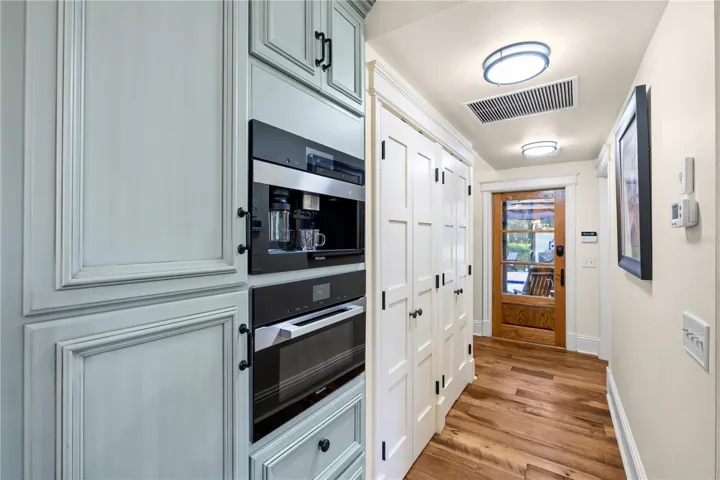 built-in Miele coffee/espresso system and speed oven