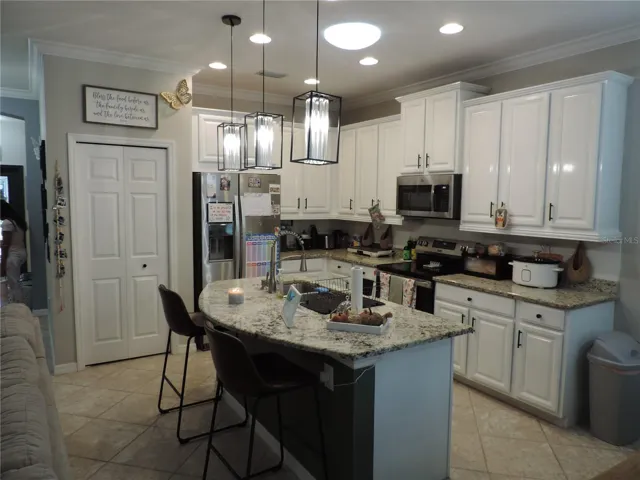 Large kitchen with center island