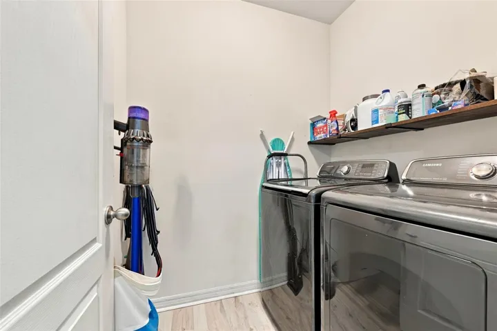 Laundry room located near 3 guest bedrooms