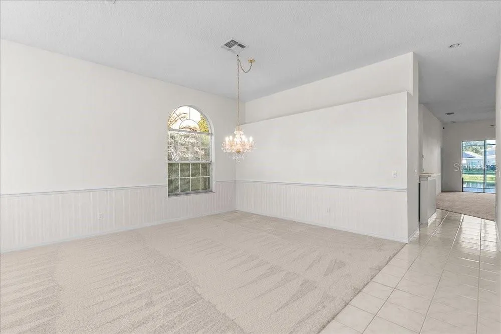 dining room area, then on to the kitchen and family room