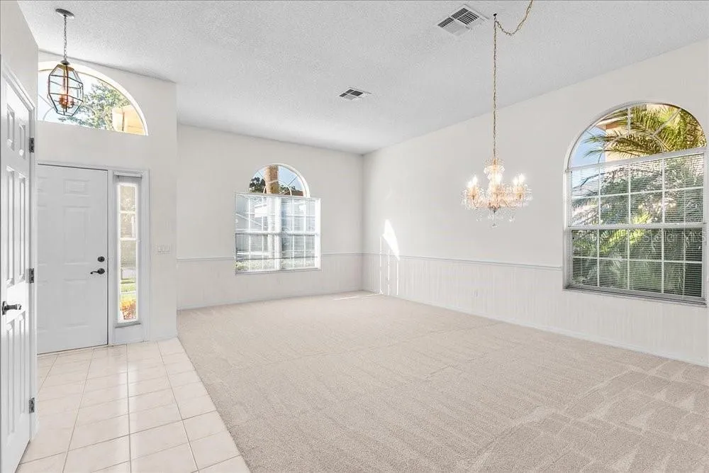 dining room and living room area