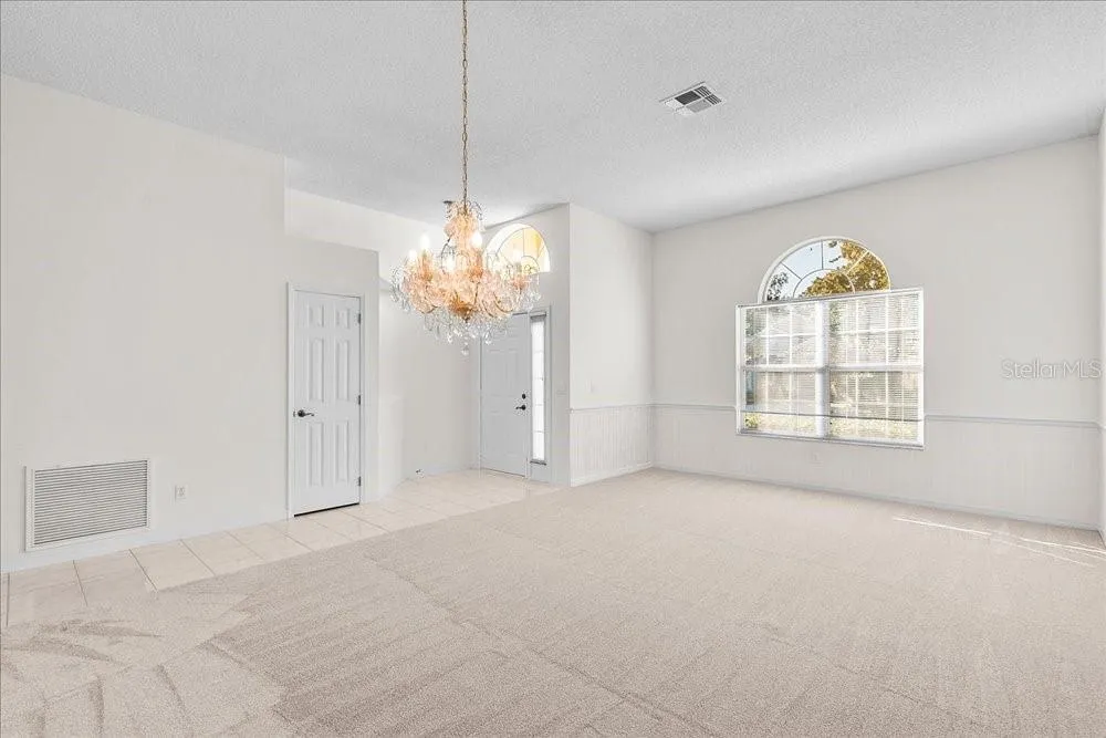 dining room and living room